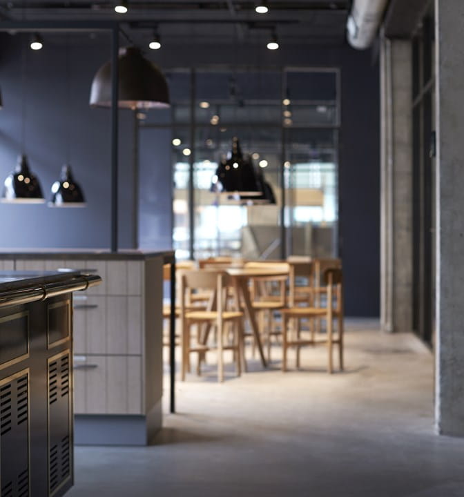Kitchen at Steel House, luxury hostel in Copenhagen